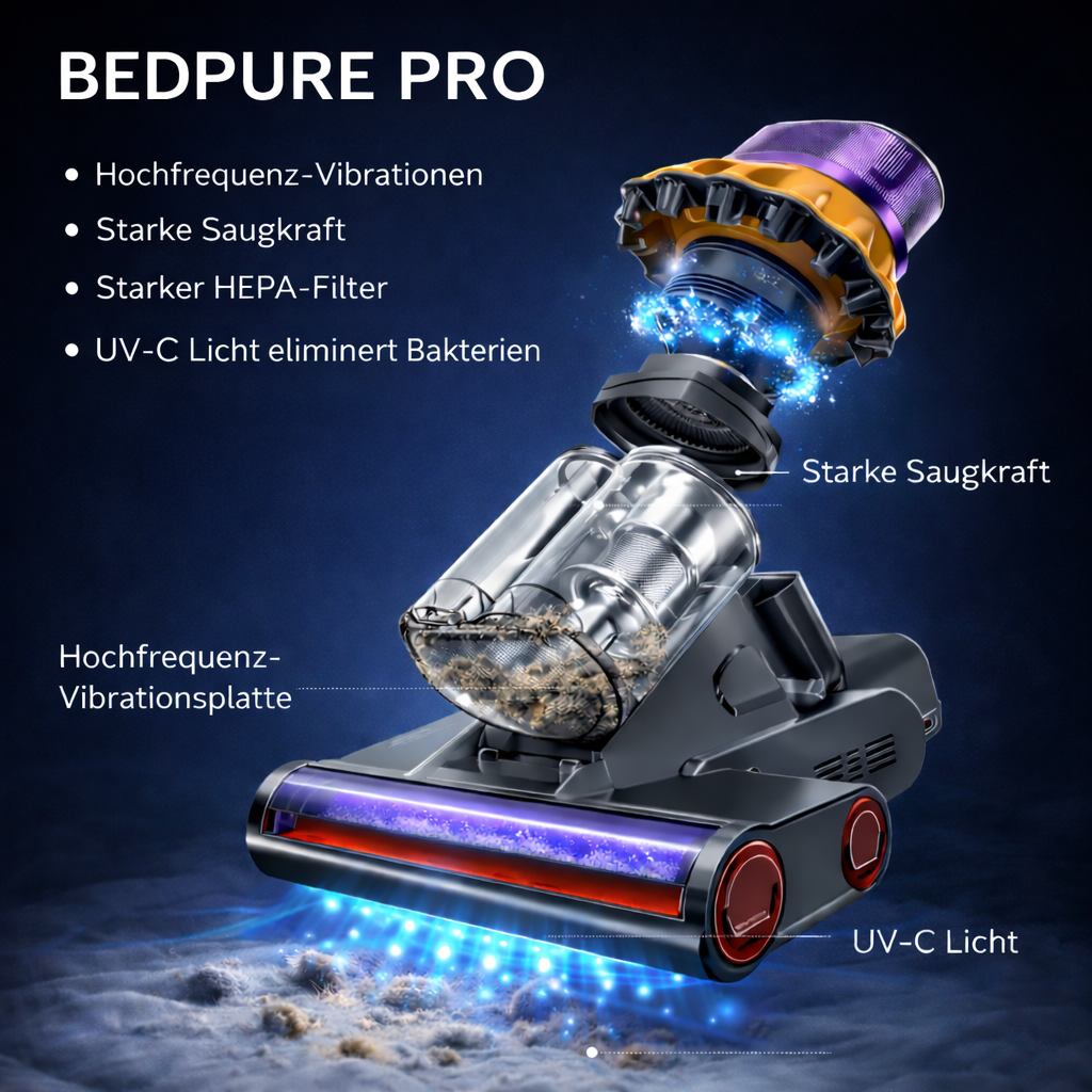 BEDPURE PRO | Klinische Tiefenreinigung für Ihre Matratze – sichtbar in unter 10 Minuten