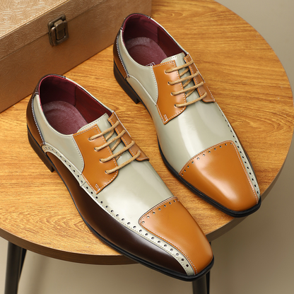Salvatori Leather Brogue Dress Shoes