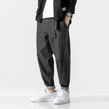 Theo Pinstripe Workwear Pants