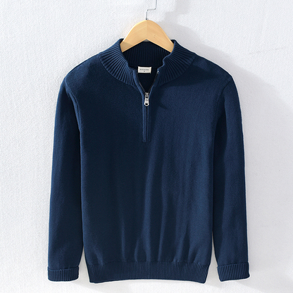 Heritage Cotton Half-Zip Sweater